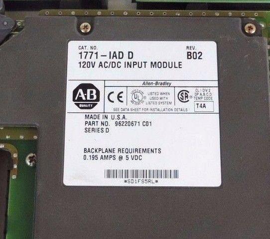 LOT OF 11 ALLEN BRADLEY 1771-IAD/D REV. B02 INPUT MODULES 1771IAD, 1771-IAD