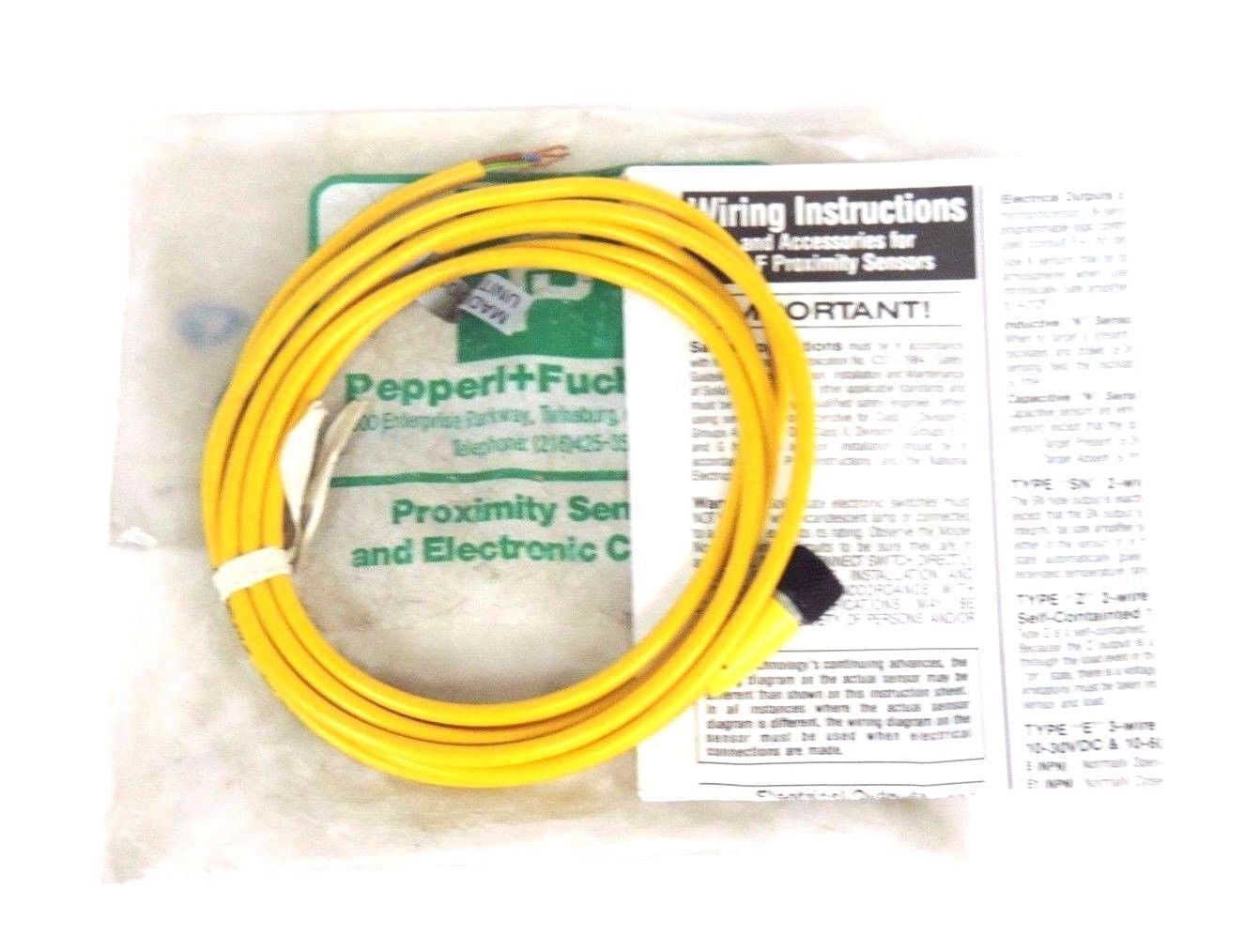 NEW PEPPERL + FUCHS 3PACFSM12-2M FEMALE QUICK CONNECT CABLE 3PACFSM122M