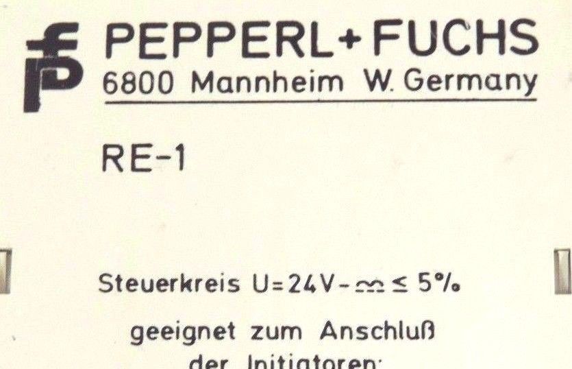 LOT OF 2 PEPPERL & FUCHS RE1110V PHOTOELECTRIC CONTROLS RE1 PART. NR. 00356 115V