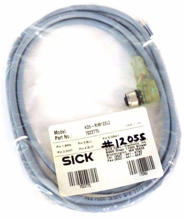 NEW SICK KD5-RIM122L2 CABLE FEMALE RIGHT-ANGLE P/N 7022775