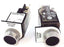 LOT OF 2 ALLEN BRADLEY 800MR-A2 PUSH BUTTONS SER. A W/ 800M-XD1K SER. A CONTACTS