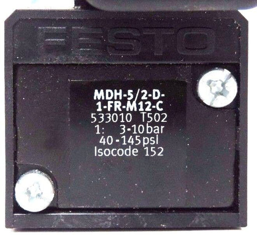 NEW FESTO MDH-5/2-D-1-FR-M12-C SOLENOID VALVE MDH-3/2-24VDC-M12-LED