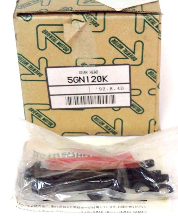 NIB ORIENTAL MOTORS 5GN120K GEAR HEAD 120:1 RATIO