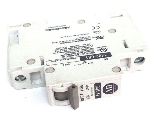 ALLEN BRADLEY 1492-CB1 CIRCUIT BREAKER SER. C 7A 1HP H100 1492CB1, 1492-CB1H100