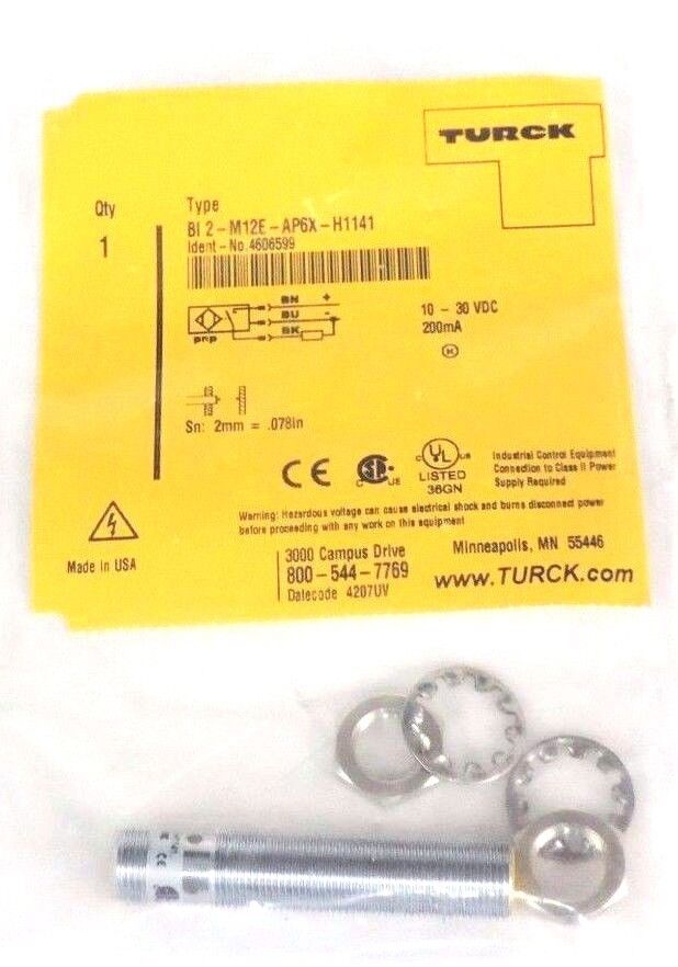 NEW TURCK BI2-M12E-AP6X-H1141 SENSOR BI2M12EAP6XH1141, INDENT-NO. 4606599