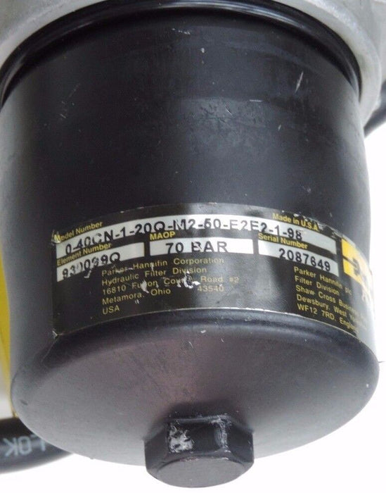 PARKER 0-40CN-1-20Q-M2-50-E2E2-1-98 FILTER SYSTEM 70 BAR ELEMENT NO. 930099Q