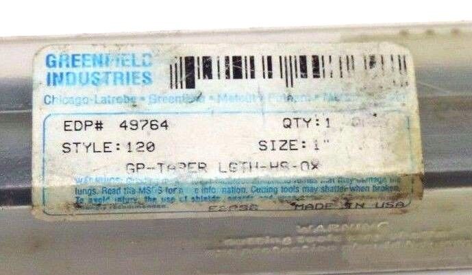 NEW CHICAGO-LATROBE 49764 STYLE: 120 SIZE: 1" GP-TAPER LGTH-HS-OX