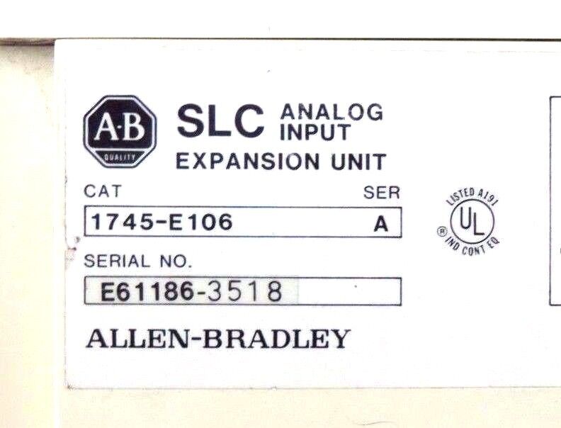 ALLEN BRADLEY 1745-E106 SER. A EXPANSION UNIT 1745E106