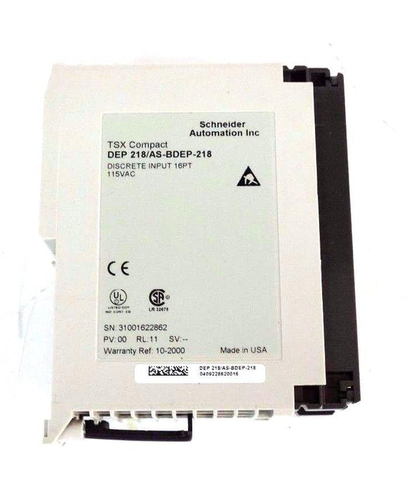 LOT OF 2 NIB SCHNEIDER AUTOMATION DEP 218/AS-BDEP-218 INPUT MODULES 16PT, 115VAC