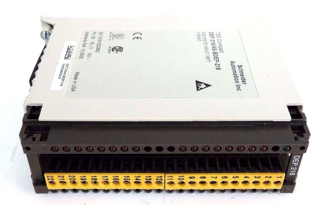 LOT OF 2 NIB SCHNEIDER AUTOMATION DEP 218/AS-BDEP-218 INPUT MODULES 16PT, 115VAC