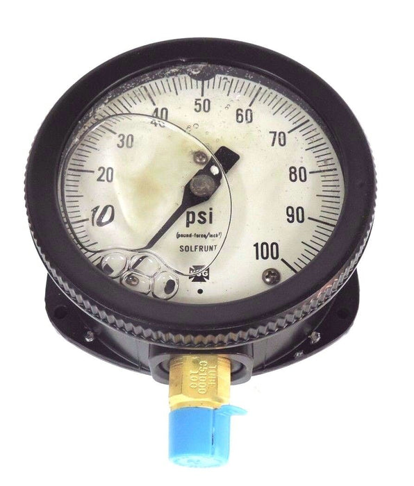NIB USG 1X655 PRESSURE GAUGE 0-100PSI, 4 1/2'', 1901L, GLYCERIN, 1X655-2