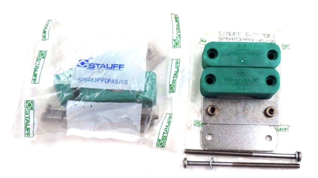 LOT OF 2 NIB STAUFF SP6483PPDPAS/SS PLASTIC SUPPORT MOUNTS SP6483PPDPASSS