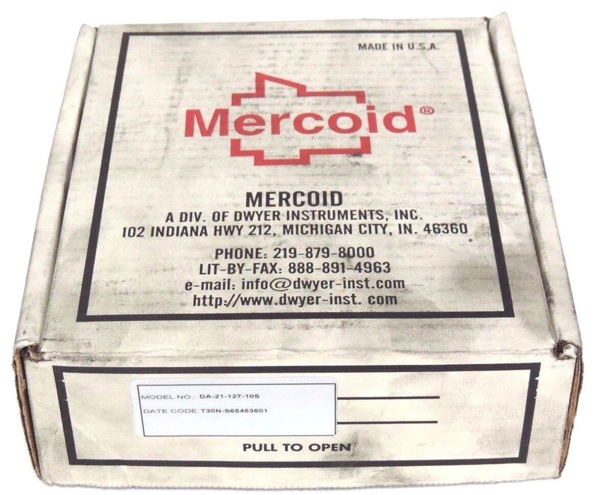 NIB MERCOID DA-21-127-10S PRESSURE SWITCH CONTROL DA2112710S