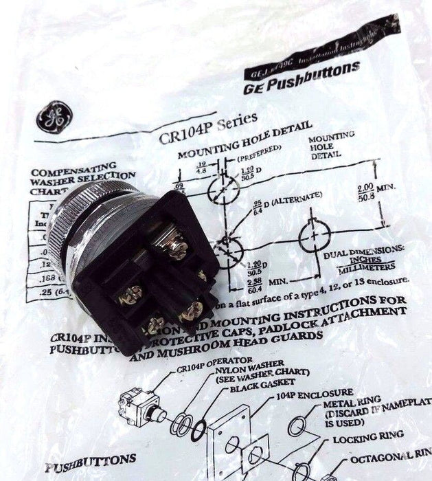 NIB GENERAL ELECTRICS CR104PLQ18W INDICATOR LIGHT 24V 4BULB STEADY WHITE