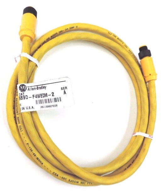 ALLEN BRADLEY 889D-F4WEDM-2 PATCHCORD, DC MICRO, 889DF4WEDM2, SER. A, 250VDC