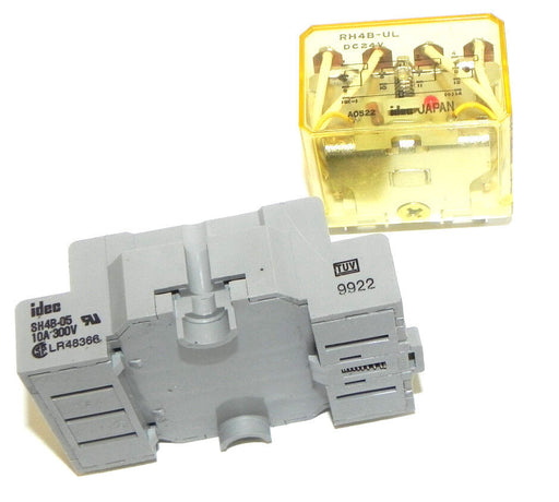 IDEC SH4B-05 RELAY SOCKET WITH RH4B-UL-DC24V RELAY RH4BULDC24V