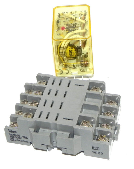 IDEC SH4B-05 RELAY SOCKET WITH RH4B-UL-DC24V RELAY RH4BULDC24V