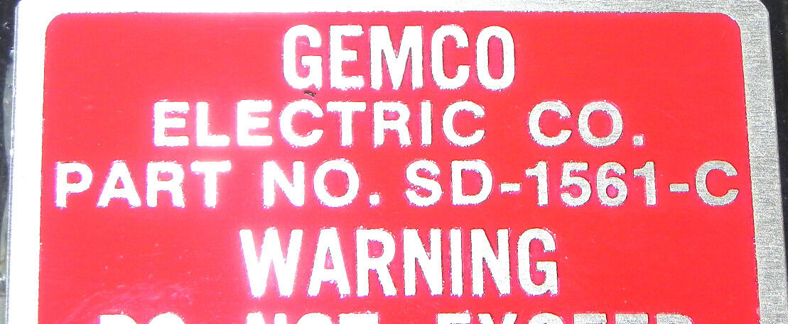 NEW GEMCO SD-1561-C CONTACT BLOCK 30W DC 80 VA AC