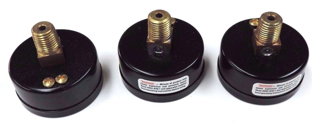 LOT OF 3 NIB ROSS 5400A2011, 1/4'' PRESSURE GAUGES 0-200