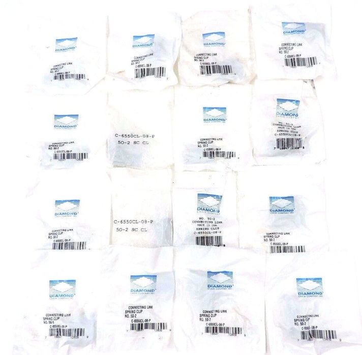 LOT OF 16 NEW DIAMOND NO. 50-2 CONNECTING LINKS C-6550CL-08-P