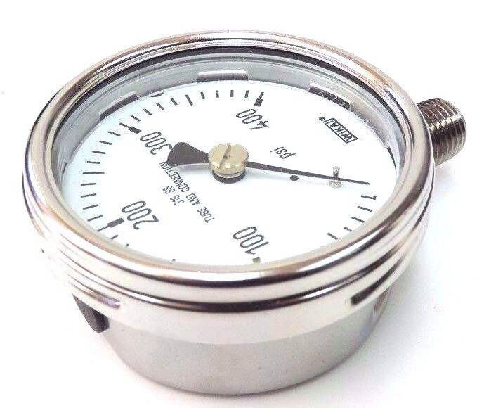 NIB WIKA TYPE: 232.54 2.5'' P/N: 9744967, CONN: 1/4'' NPT LM, RANGE: 400PSI
