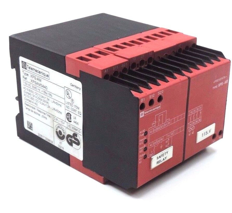 TELEMECANIQUE XPS-AM3440 SAFETY RELAY 115V AC, 50/60 Hz, XPS-AM