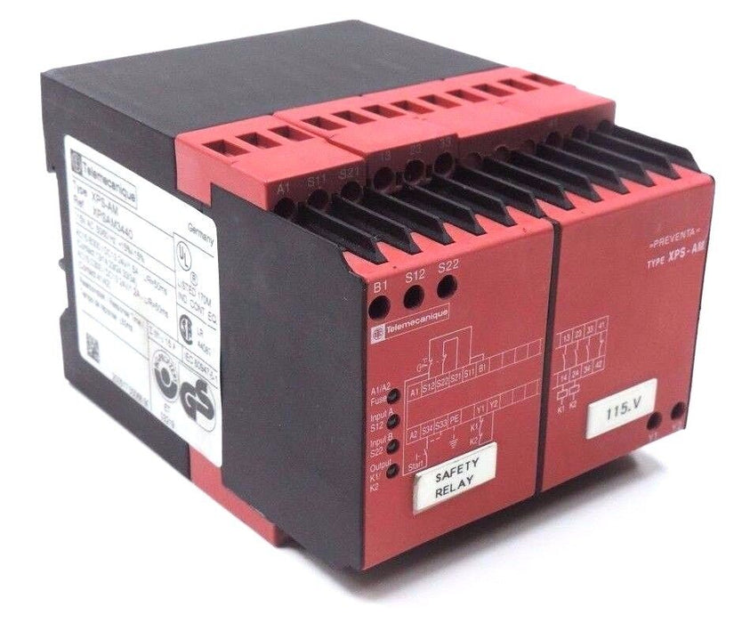 TELEMECANIQUE XPS-AM3440 SAFETY RELAY 115V AC, 50/60 Hz, XPS-AM