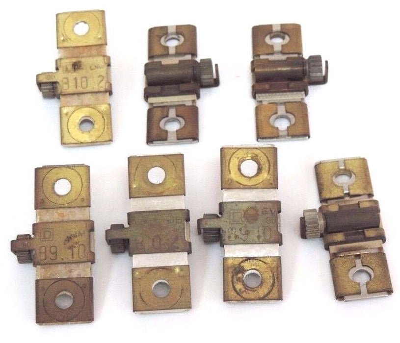 LOT OF 7 SQUARE D HEATER ELEMENTS B9.10, B10.2