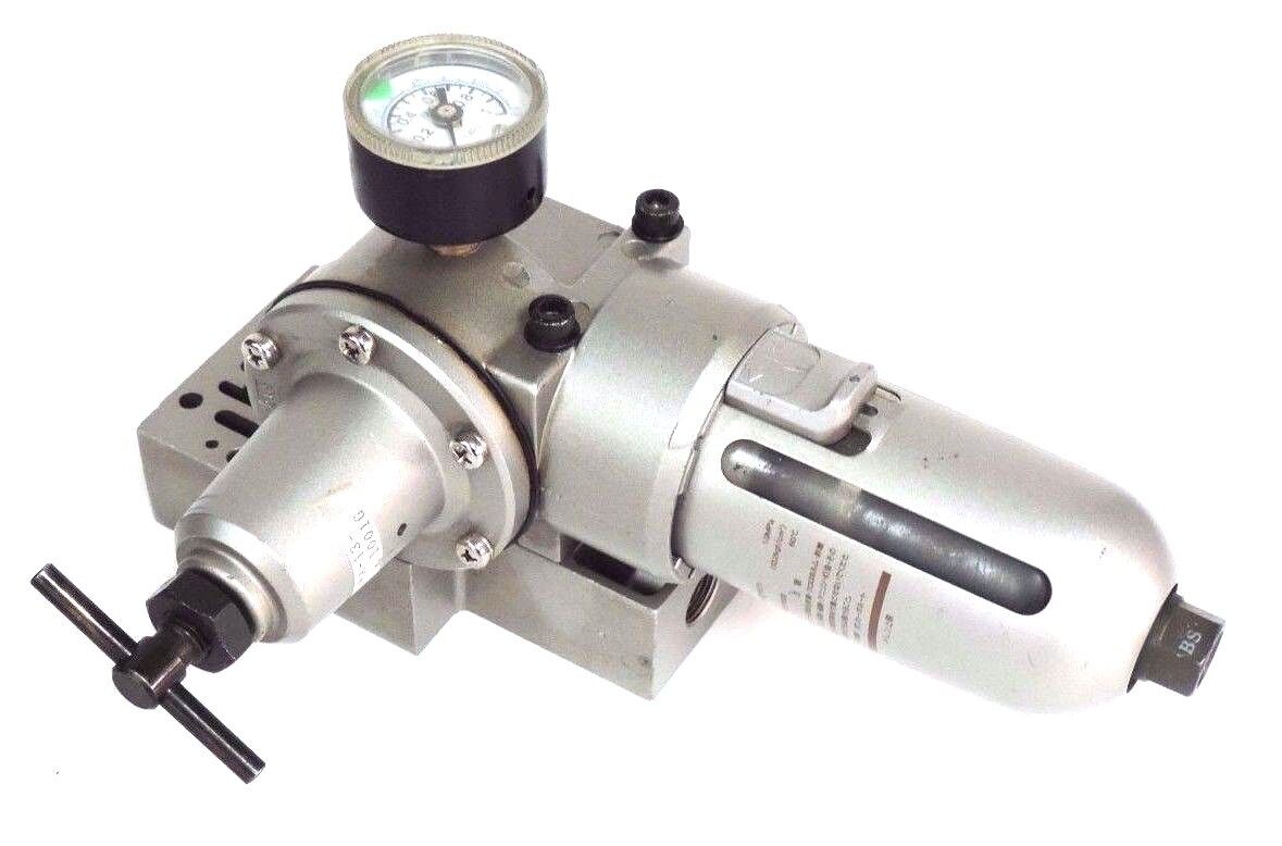 SMC INA-13-1001G REGULATOR 1.0MPA, 145PSI W/ SMC MPA GAUGE INA131001G