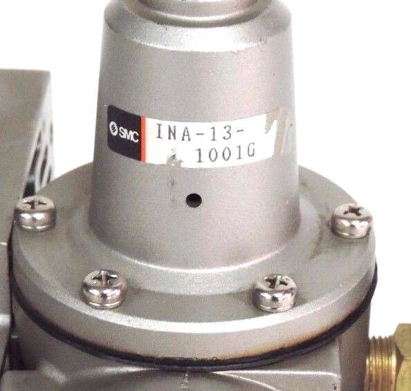 SMC INA-13-1001G REGULATOR 1.0MPA, 145PSI W/ SMC MPA GAUGE INA131001G