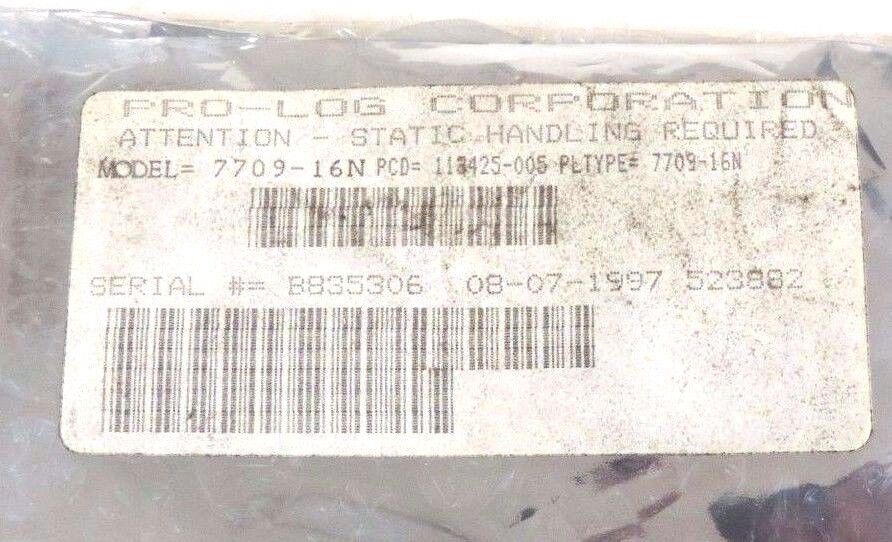 NEW PRO-LOG/PROLOG 7709-16N MEMORY CARD 770916N, REV. 005