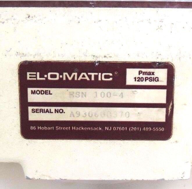 EL-O-MATIC ESN 100-4 PNEUMATIC VALVE ACTUATOR 120PSIG MAX, ESN1004