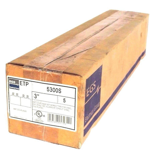 5 NEW SEALED EGS 5300S EMT COUPLINGS 3'', ETP