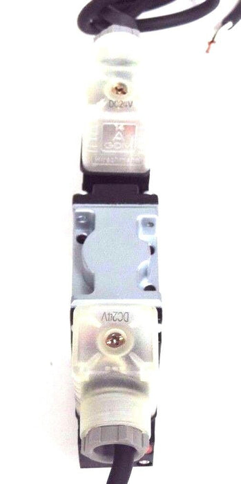 NIB KURODA PMD2406-NB-D24DP-Z SOLENOID VALVE HG, .2/.8MPA W/ AHR DC-24 COILS