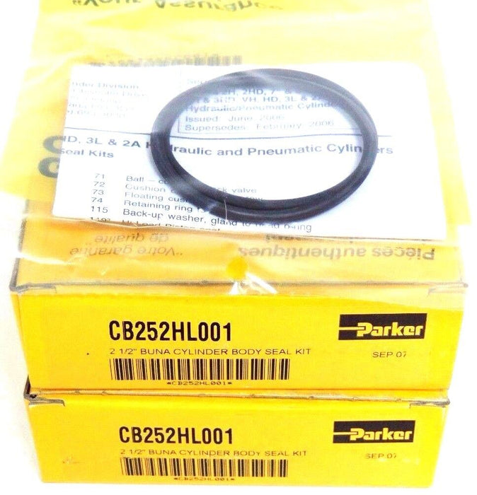 2 NIB PARKER CB252HL001 2-1/2'' BUNA CYLINDER BODY KITS