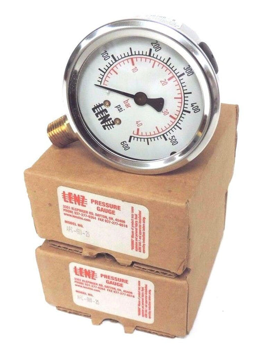 NIB LENZ AFC-600-25 PRESSURE GAUGES AFC60025, 0-600 PSI