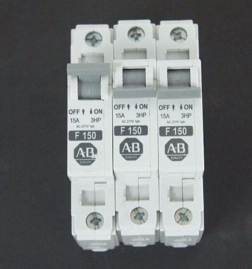 LOT OF 3 ALLEN BRADLEY 1492-CB1-F150 SERIES C MINI CIRCUIT BREAKERS 1492CB1F150