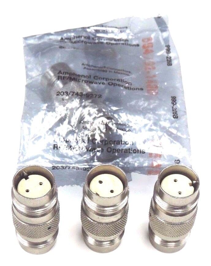 4 NEW AMPHENOL 82-5588 TWIN CONTACT CONNECTORS 90 DEG. KEYED, 825588