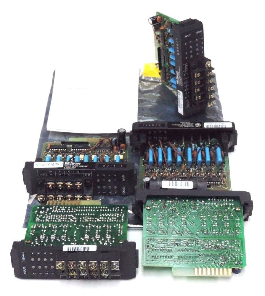 LOT OF 5 REPAIRED GE FANUC IC610MDL125A INPUT MODULES 115VAC, 8 CIRCUITS