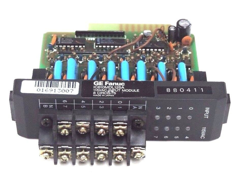 LOT OF 5 REPAIRED GE FANUC IC610MDL125A INPUT MODULES 115VAC, 8 CIRCUITS