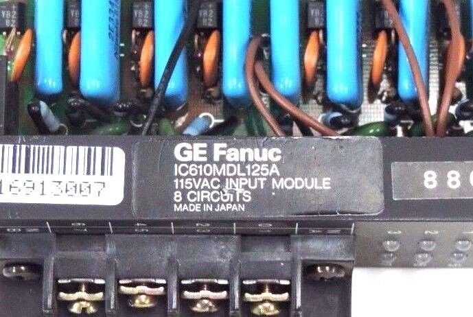 LOT OF 5 REPAIRED GE FANUC IC610MDL125A INPUT MODULES 115VAC, 8 CIRCUITS