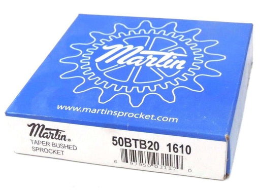 NIB SEALED MARTIN 50BTB20 1610 TAPERED BUSHED SPROCKET 50BTB201610, 20 TEETH