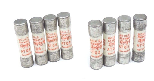 LOT OF 4 NEW AMP TRAP ATQ4 FUSES & 4 NEW ATQ3 FUSES
