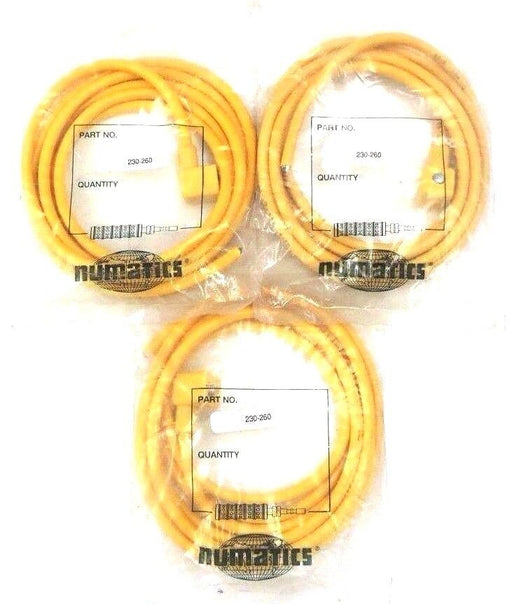 LOT OF 3 NIB NUMATICS 230-260 SOLENOID POWER CABLES, 230260