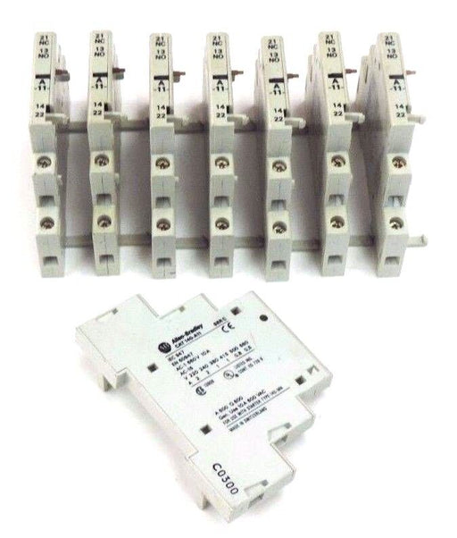 LOT OF 8 ALLEN BRADLEY 140-A11 SER. C AUXILIARY CONTACTS 660V, 10A, 140A11
