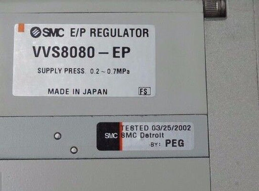 NEW SMC VVS8080-EP E/P REGULATOR SUPPLY PRESS: .2-.7MPA, VVS8080EP