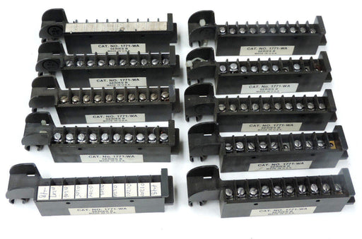 LOT OF 10 ALLEN BRADLEY 1771-WA FIELD WIRING ARMS, 1771WA SER. B