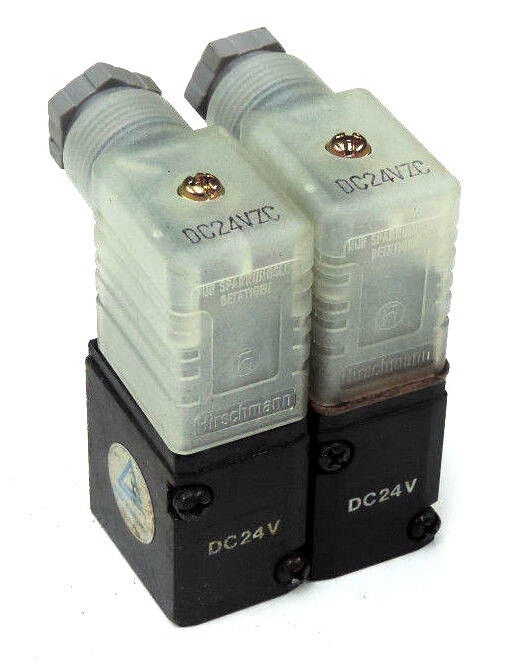 LOT OF 2 HIRSCHMANN DC24VZC CABLE SOCKETS 24VDC