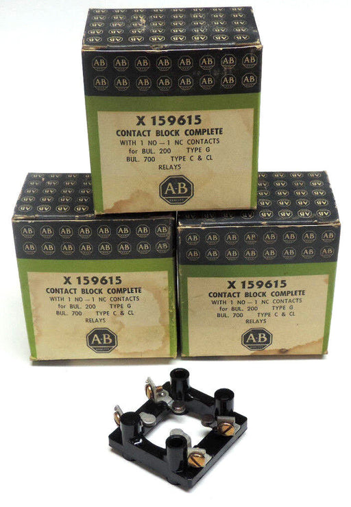 LOT OF 3 NIB X-159615 CONTACT BLOCKS TYPE G X159615