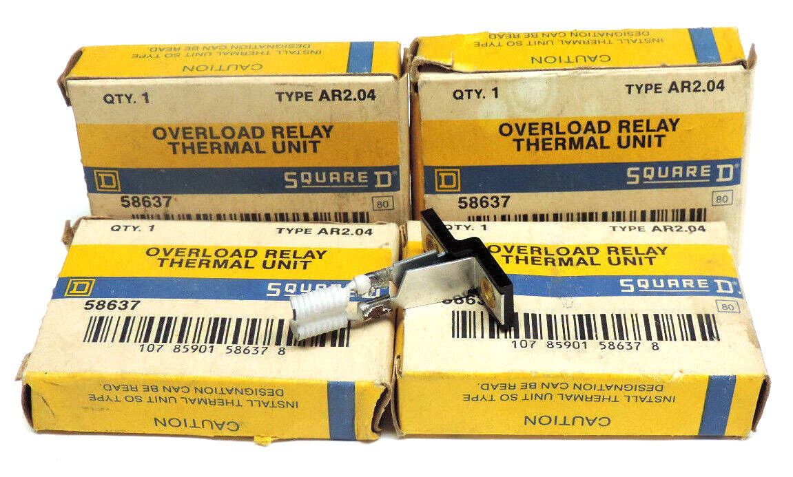 LOT OF 4 NIB SQUARE D AR2.04 OVERLOAD RELAY THERMAL UNITS AR204
